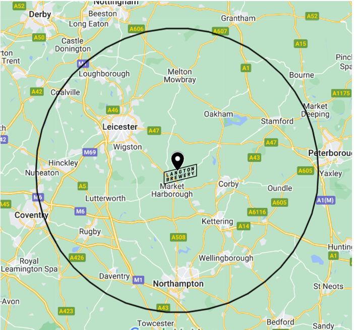 We can deliver our casks, keg and bottle conditioned beers directly to trade customers within approximately 30 miles of the brewery on a weekly basis.  Get in touch via email on info@langtonbrewery.co.uk or call us on 01858 540116
